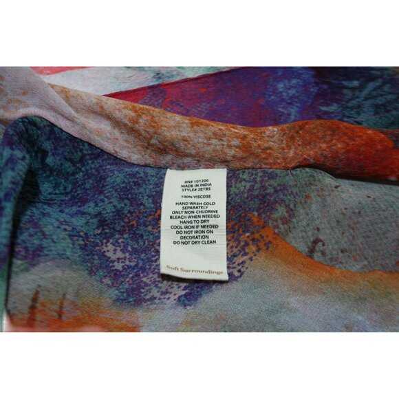 Soft Surroundings Sheer Multicolor Kimono Shrug Womens S/M Boho Ethereal Coverup - Picture 3 of 5